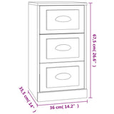 vidaXL Dressoir 36x35,5x67,5 cm bewerkt hout wit