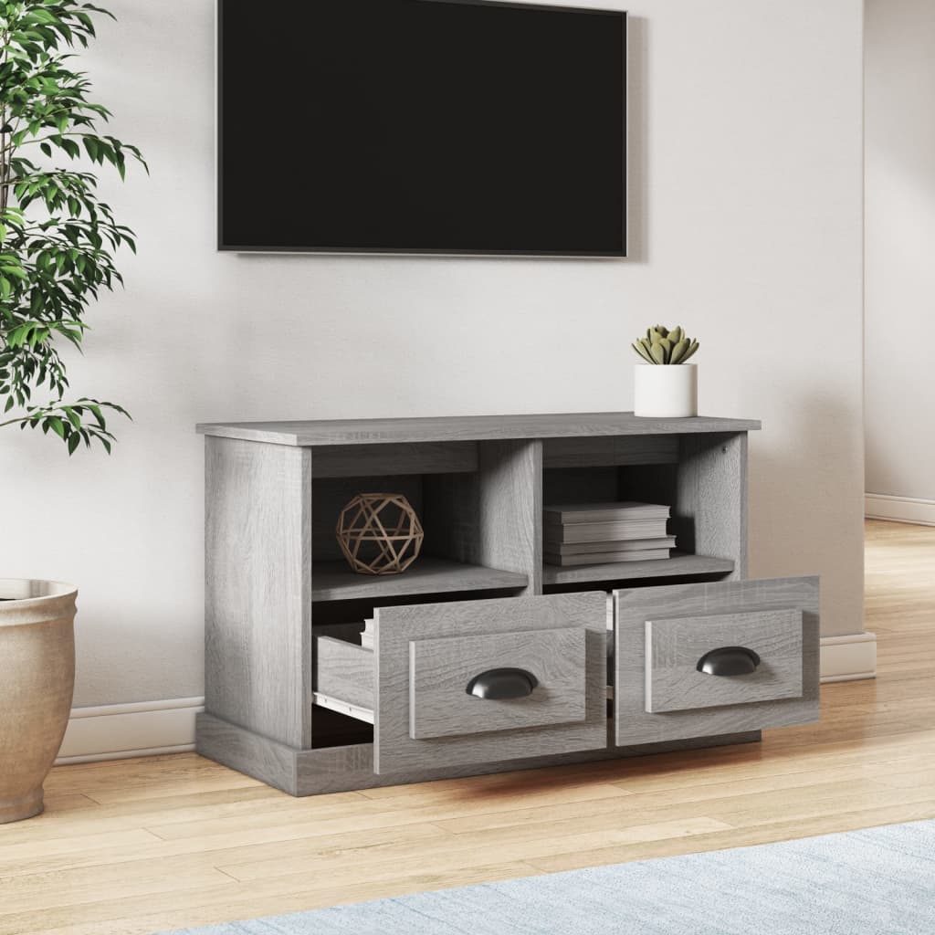 vidaXL Tv-meubel 80x35x50 cm bewerkt hout wit