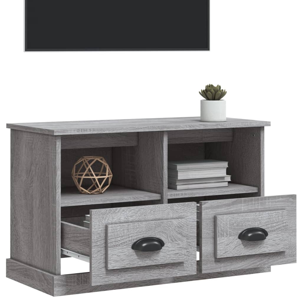 vidaXL Tv-meubel 80x35x50 cm bewerkt hout wit