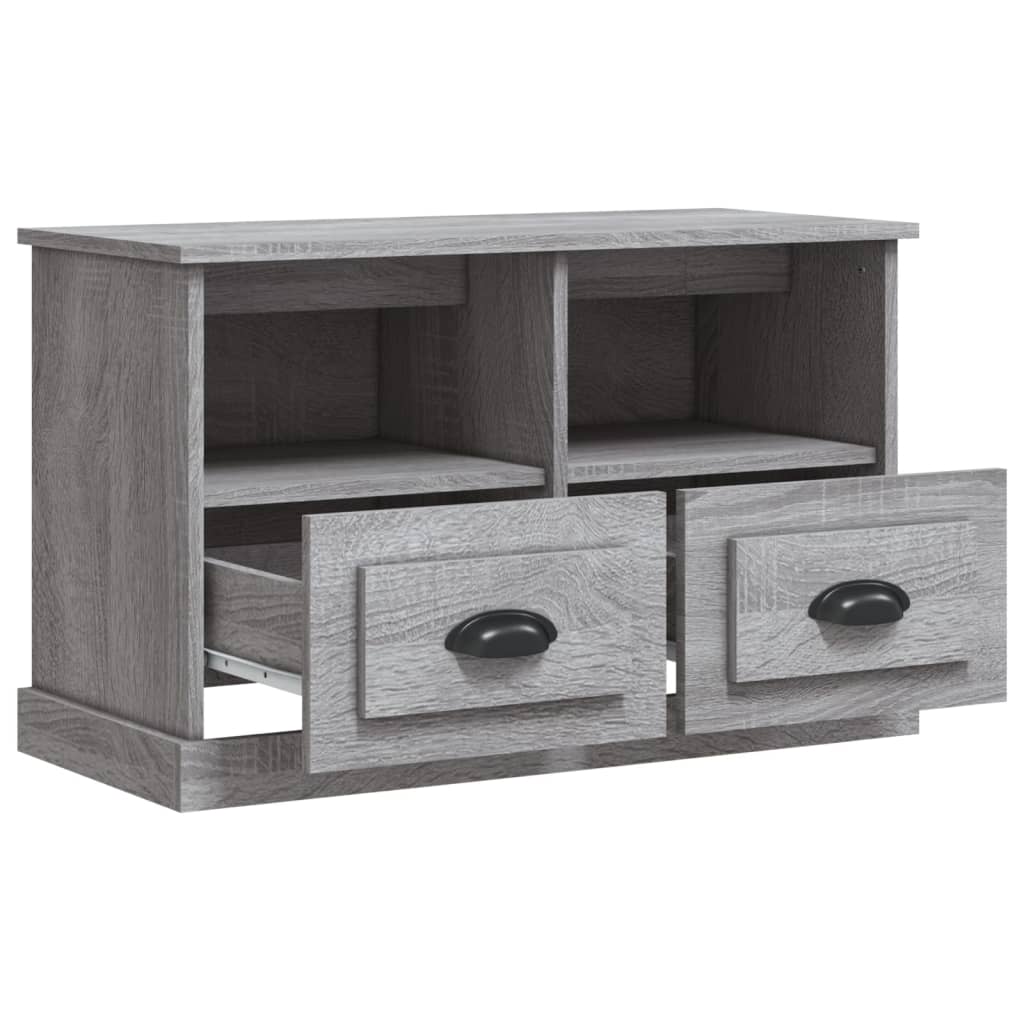vidaXL Tv-meubel 80x35x50 cm bewerkt hout wit