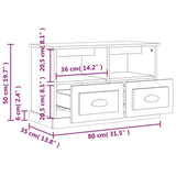 vidaXL Tv-meubel 80x35x50 cm bewerkt hout wit