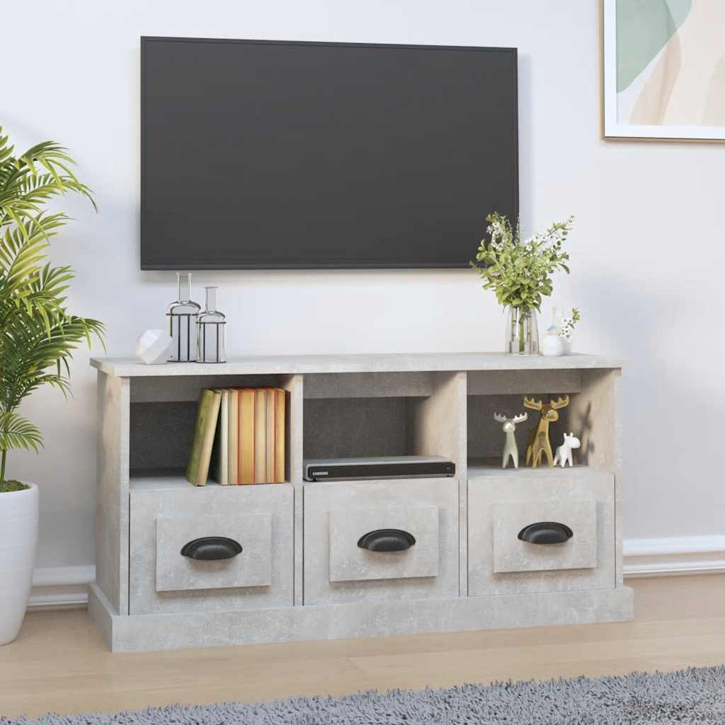 vidaXL Tv-meubel 100x35x50 cm bewerkt hout wit