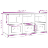 vidaXL Tv-meubel 100x35x50 cm bewerkt hout wit