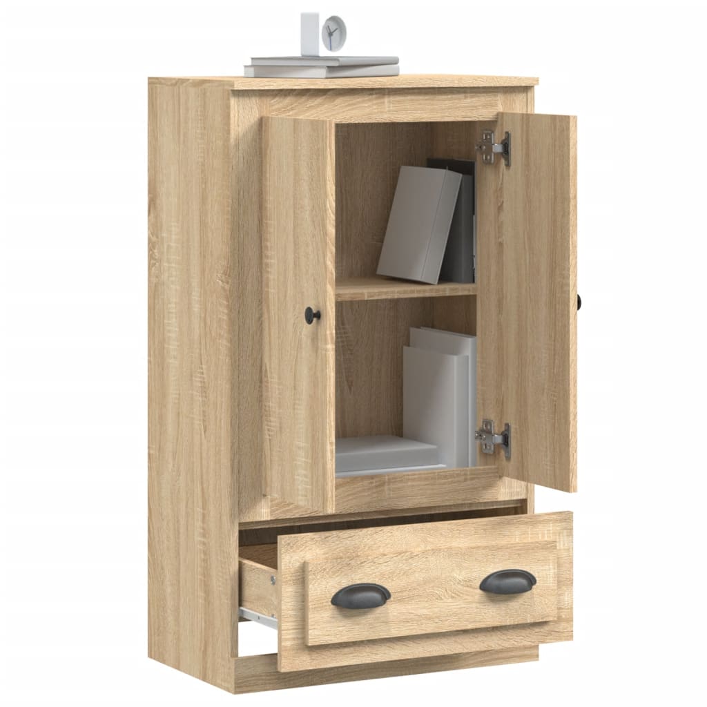 vidaXL Hoge kast 60x35,5x103,5 cm bewerkt hout wit