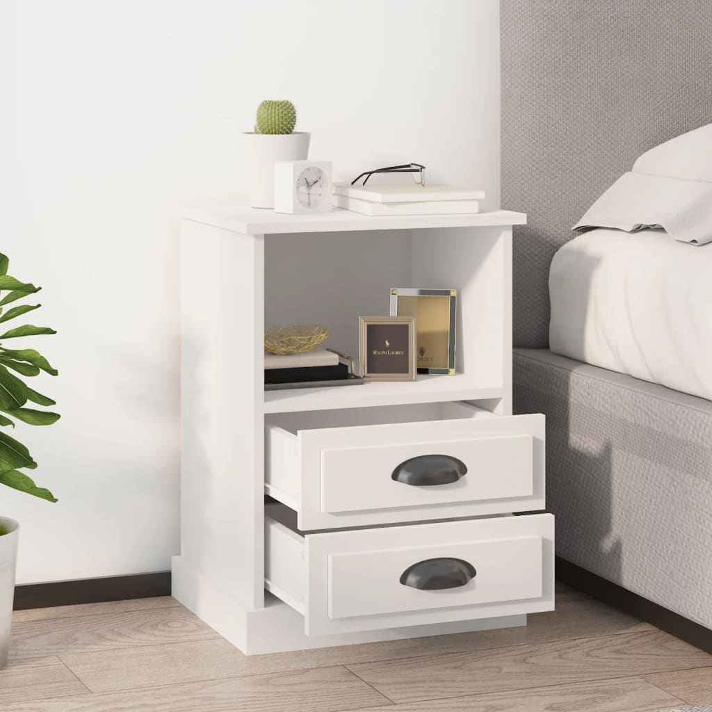vidaXL Nightstand 43x36x60 cm white
