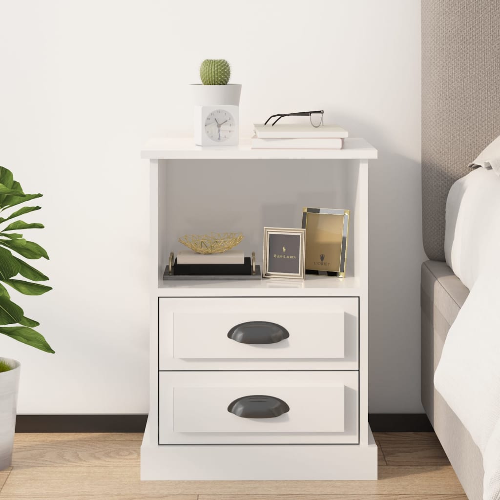 vidaXL Nightstand 43x36x60 cm white