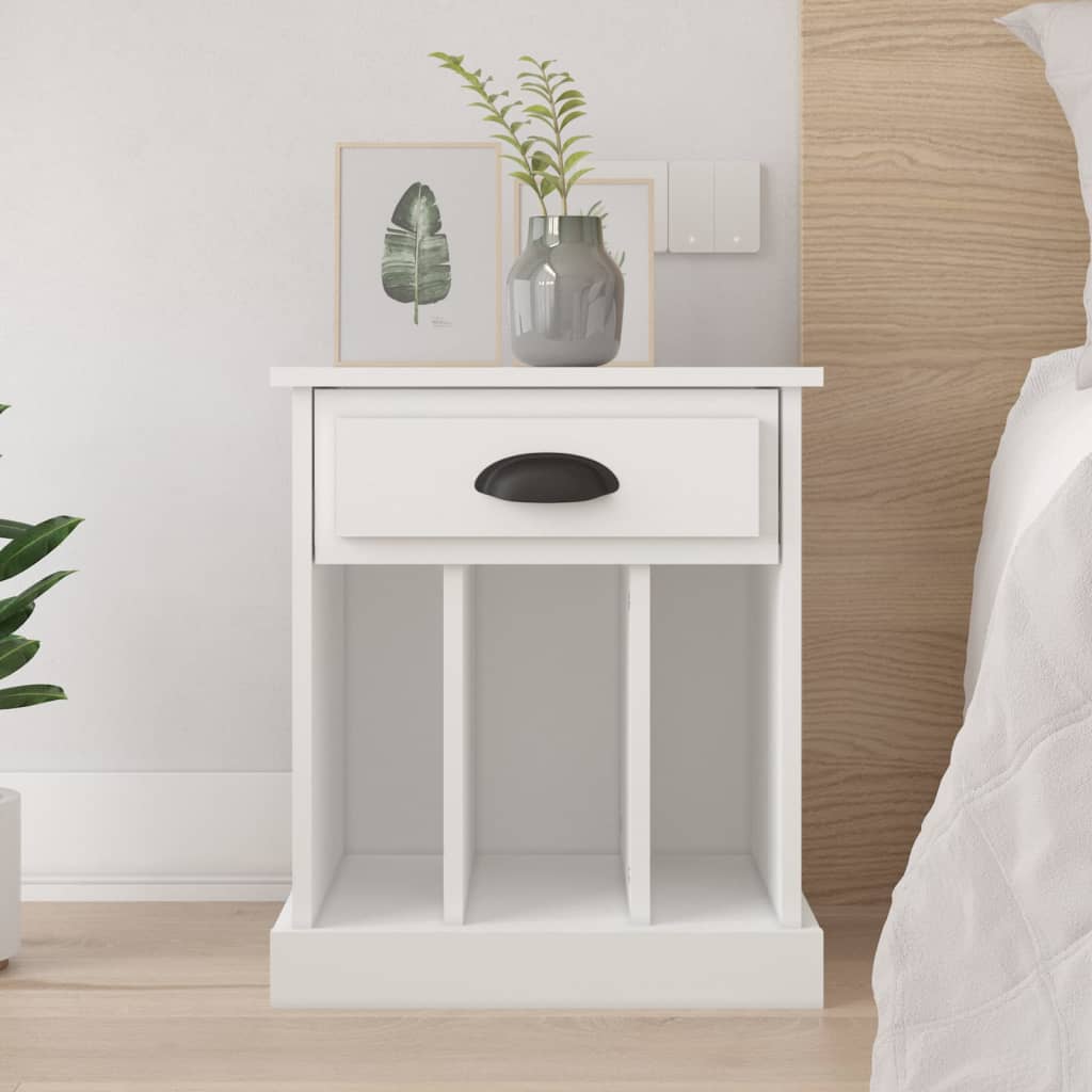 vidaXL Bedside cabinet 43x36x50 cm white