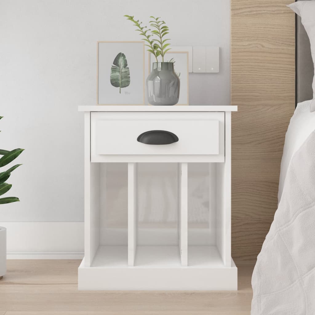 vidaXL Bedside cabinet 43x36x50 cm white