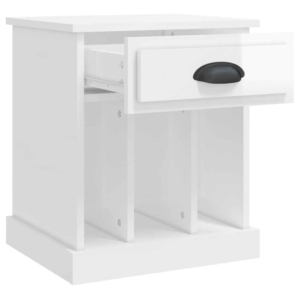 vidaXL Bedside cabinet 43x36x50 cm white