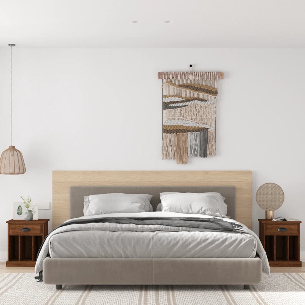 vidaXL Bedside cabinet 43x36x50 cm white