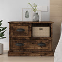 vidaXL Nachtkastje 60x39x45 cm zwart