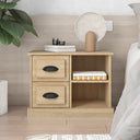 vidaXL Nightstand 60x35.5x45 cm white