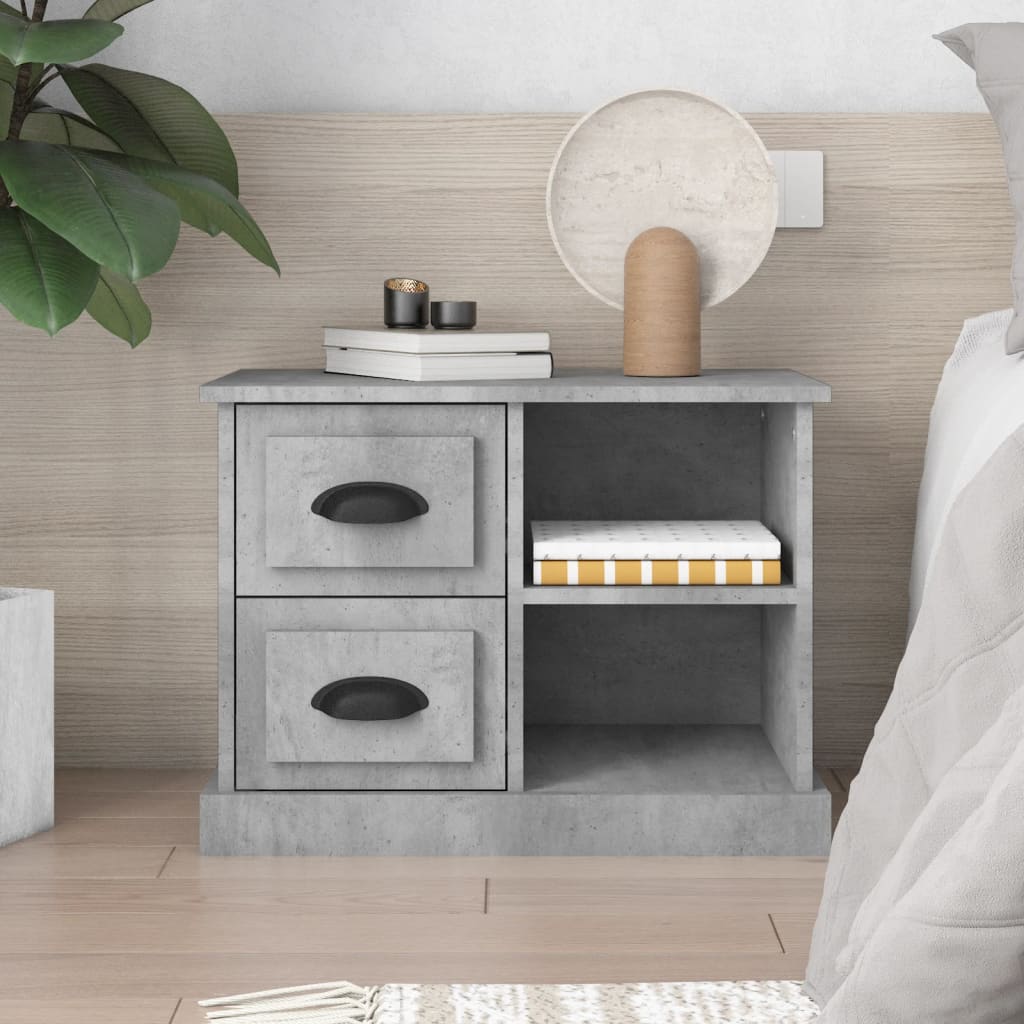 vidaXL Nightstand 60x35.5x45 cm white