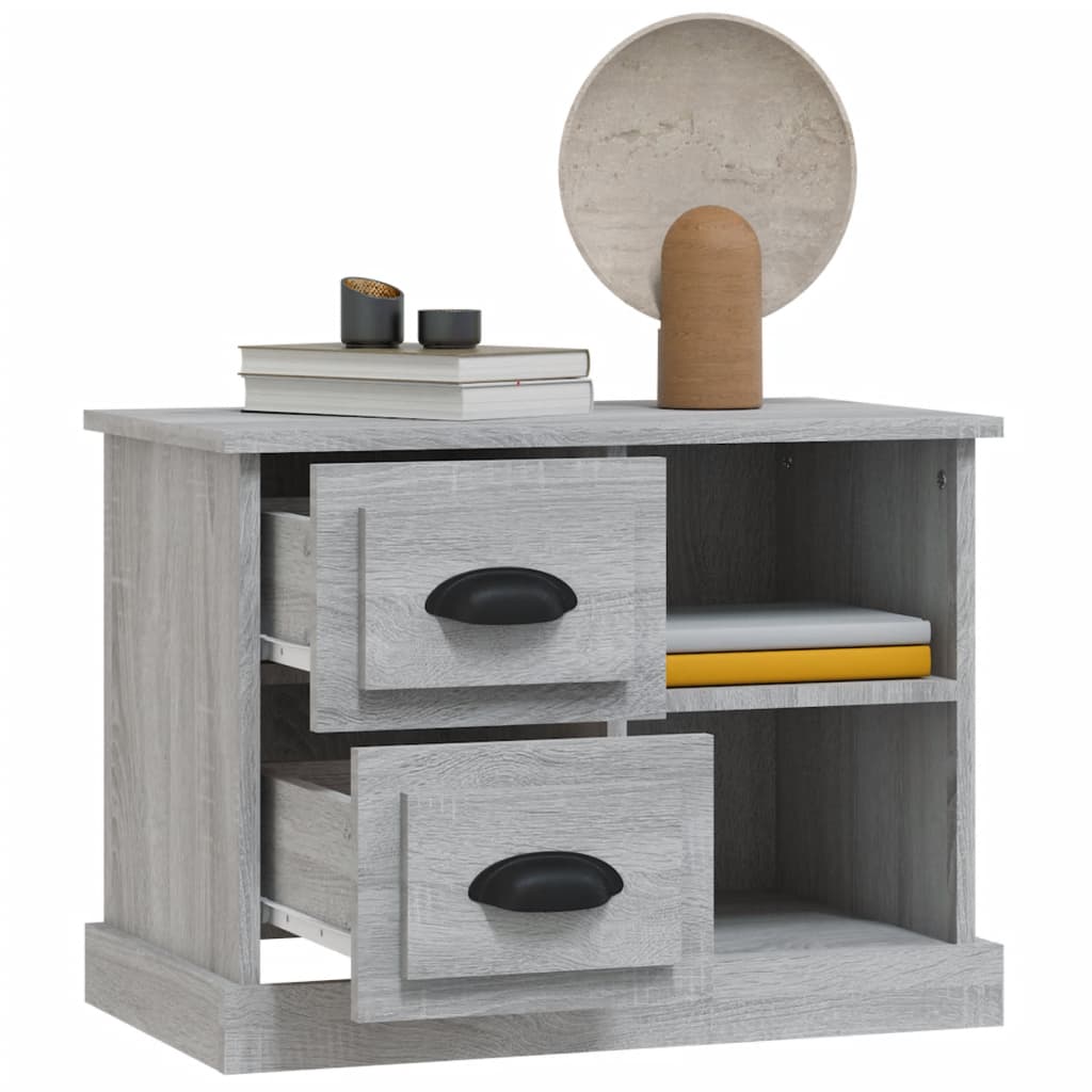 vidaXL Nightstand 60x35.5x45 cm white