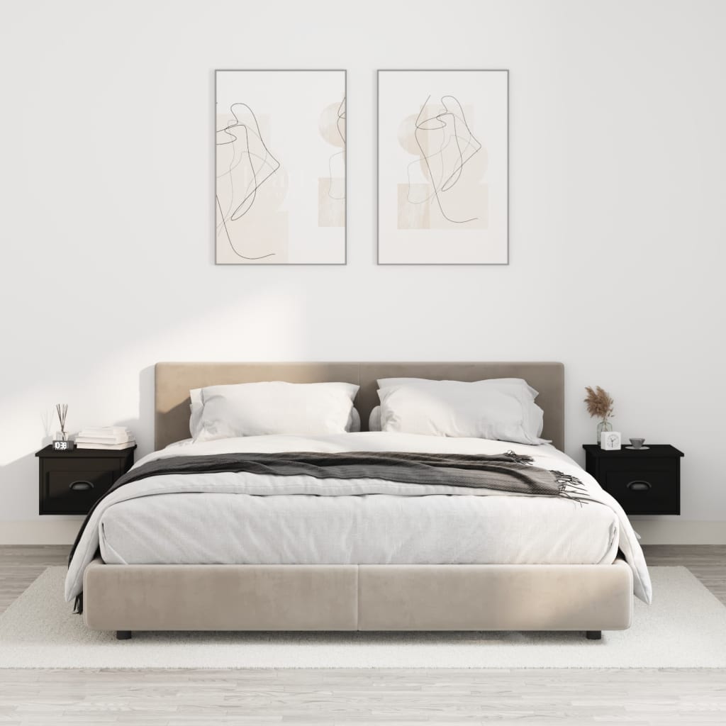 vidaXL Nachtkastje wandgemonteerd 41,5x36x28 cm wit