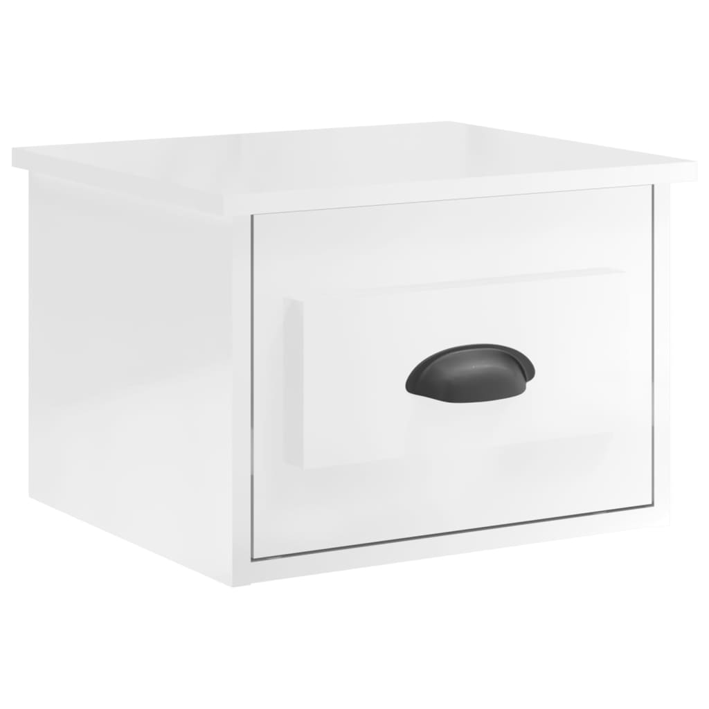 vidaXL Nachtkastje wandgemonteerd 41,5x36x28 cm wit