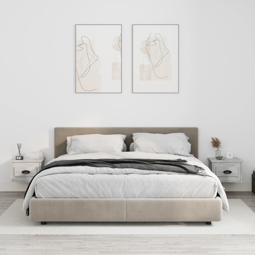 vidaXL Nachtkastje wandgemonteerd 41,5x36x28 cm wit