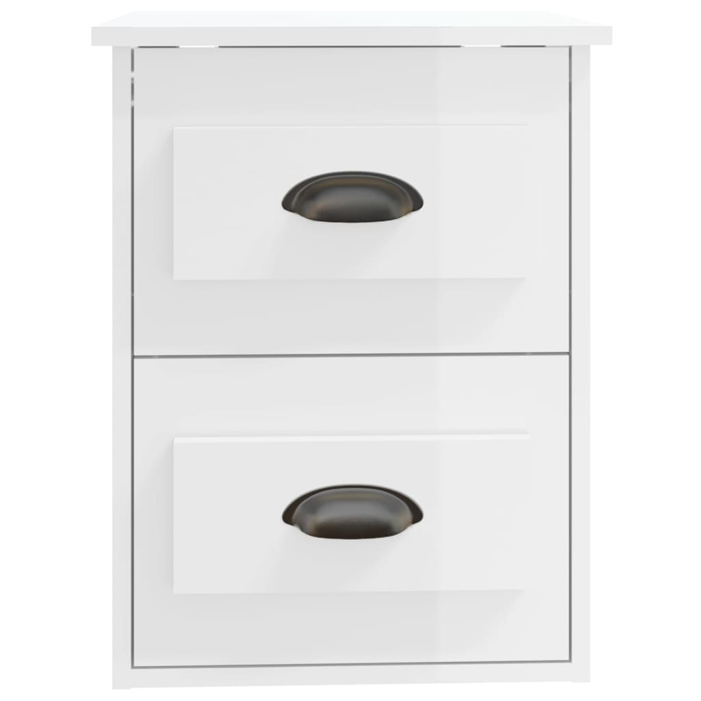 vidaXL Nachtkastje wandgemonteerd 41,5x36x53 cm wit
