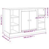 vidaXL Dressoir 100x35,5x60 cm bewerkt hout wit