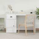 vidaXL Bureau met lade 115x50x75 cm bewerkt hout wit
