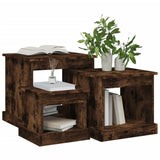 vidaXL 3-delige Salontafelset bewerkt hout wit