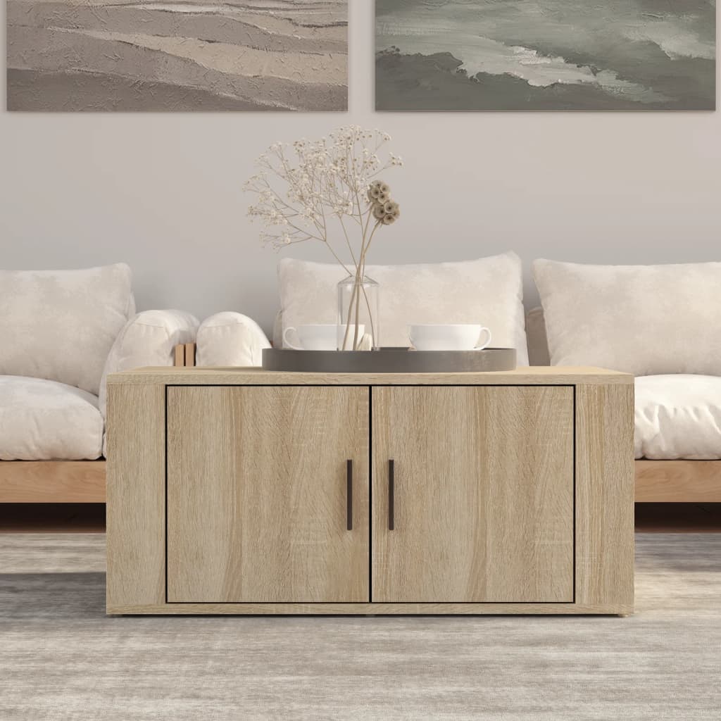 vidaXL Salontafel 80x50x36 cm bewerkt hout wit