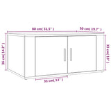 vidaXL Salontafel 80x50x36 cm bewerkt hout wit