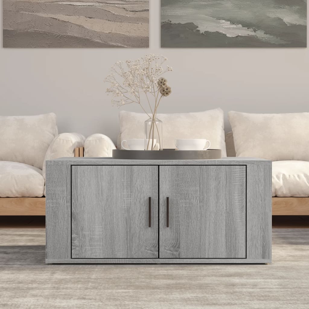 vidaXL Salontafel 80x50x36 cm bewerkt hout wit