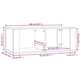 vidaXL Salontafel 100x50x36 cm bewerkt hout wit
