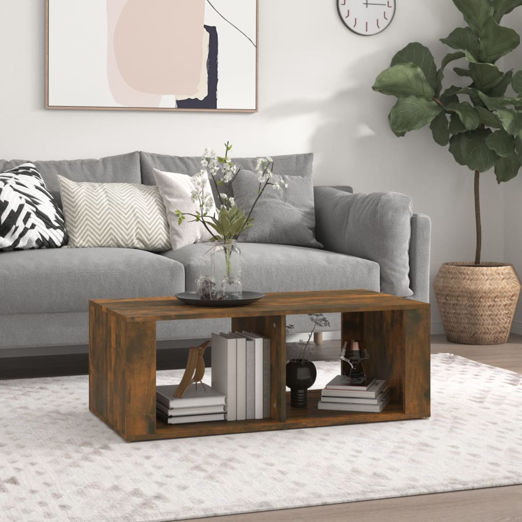 vidaXL Salontafel 100x50x36 cm bewerkt hout wit