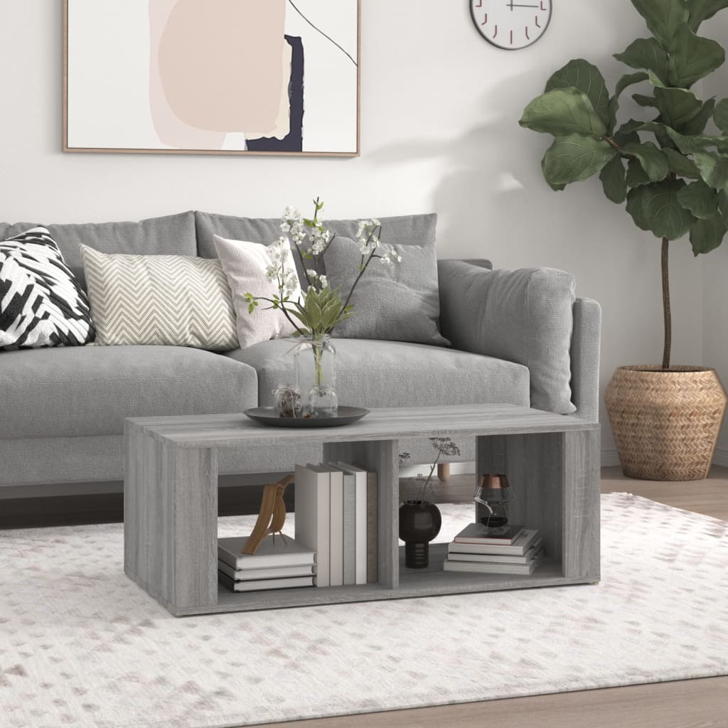 vidaXL Salontafel 100x50x36 cm bewerkt hout wit