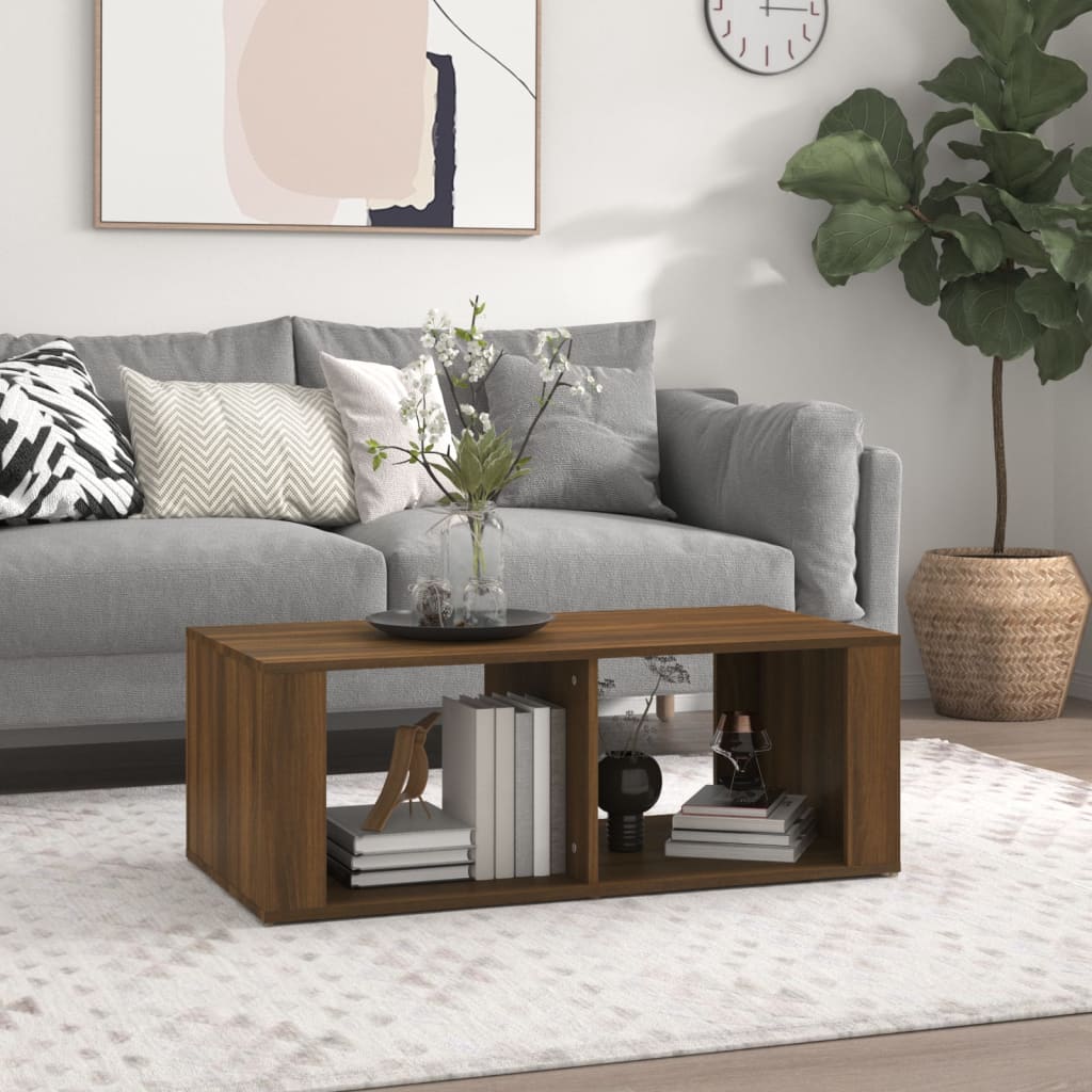 vidaXL Salontafel 100x50x36 cm bewerkt hout wit