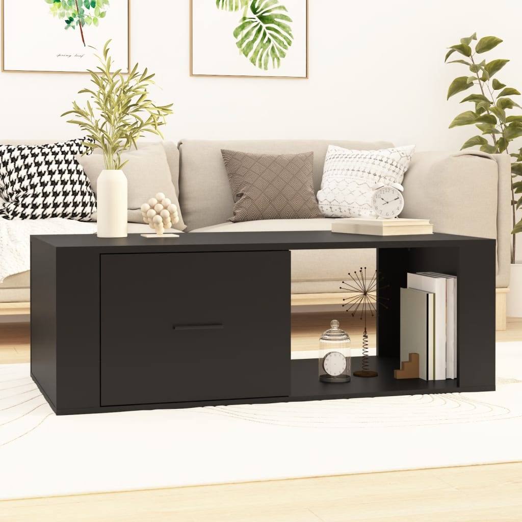 vidaXL Salontafel 100x50,5x35 cm bewerkt hout wit