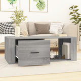 vidaXL Salontafel 100x50,5x35 cm bewerkt hout wit