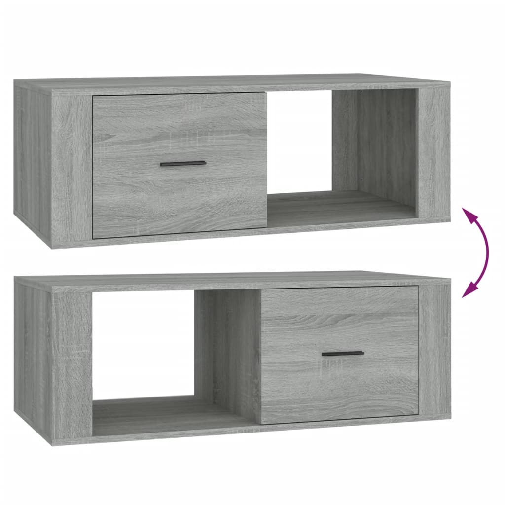 vidaXL Salontafel 100x50,5x35 cm bewerkt hout wit