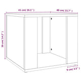 vidaXL Nightstand 41x40x36 cm engineered wood white