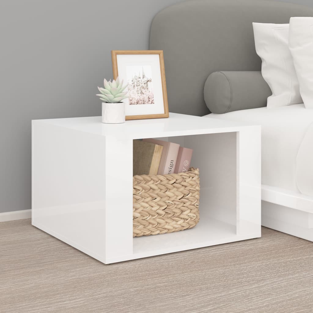vidaXL Nachtkastje 57x55x36 cm bewerkt hout wit