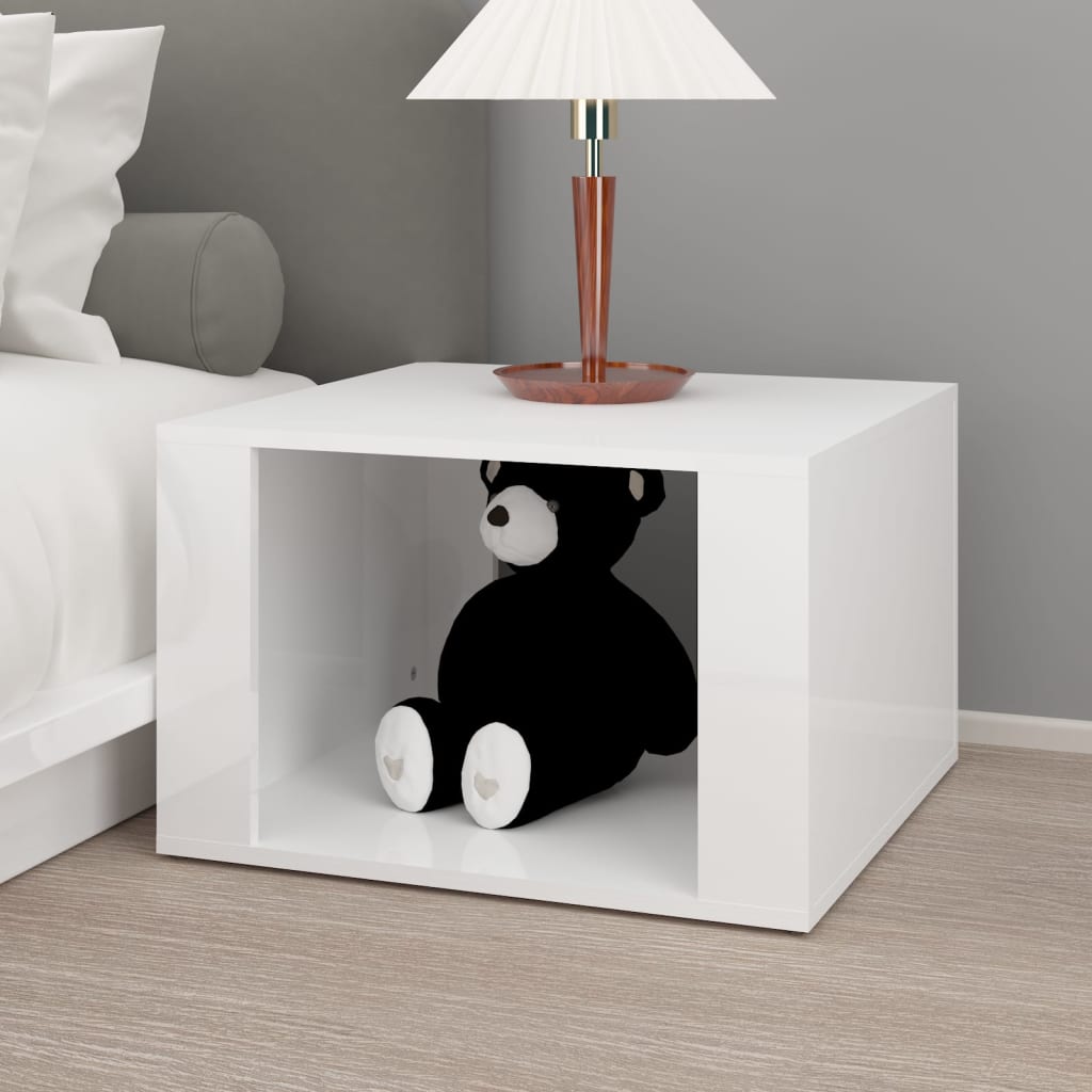 vidaXL Nachtkastje 57x55x36 cm bewerkt hout wit