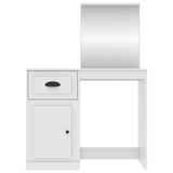 vidaXL Kaptafel met spiegel 90x50x132,5 cm bewerkt hout wit