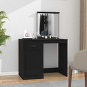 vidaXL Kaptafel met spiegel 90x50x132,5 cm bewerkt hout wit