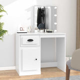 vidaXL Kaptafel met spiegel 90x50x132,5 cm bewerkt hout wit