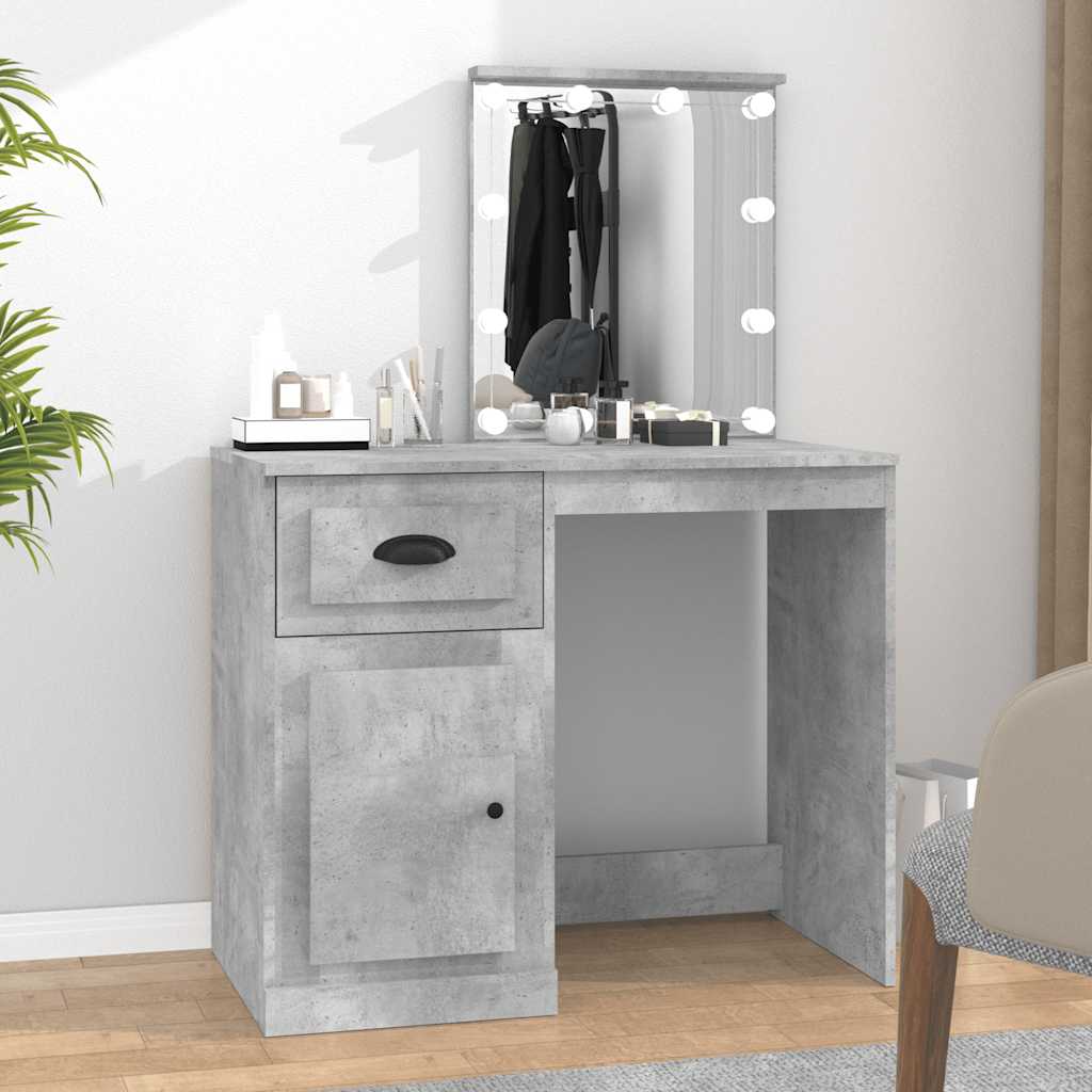 vidaXL Kaptafel met spiegel 90x50x132,5 cm bewerkt hout wit