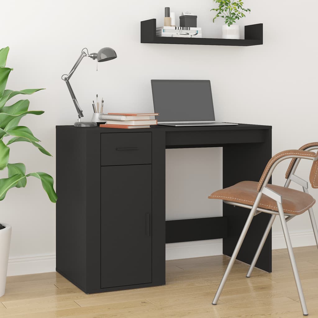 vidaXL Bureau 100x49x75 cm bewerkt hout wit