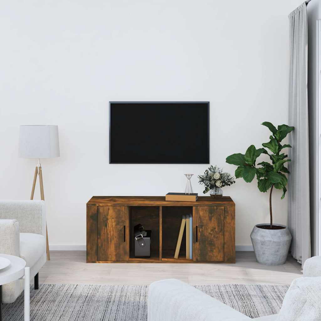 vidaXL Tv-meubel 100x35x40 cm bewerkt hout wit