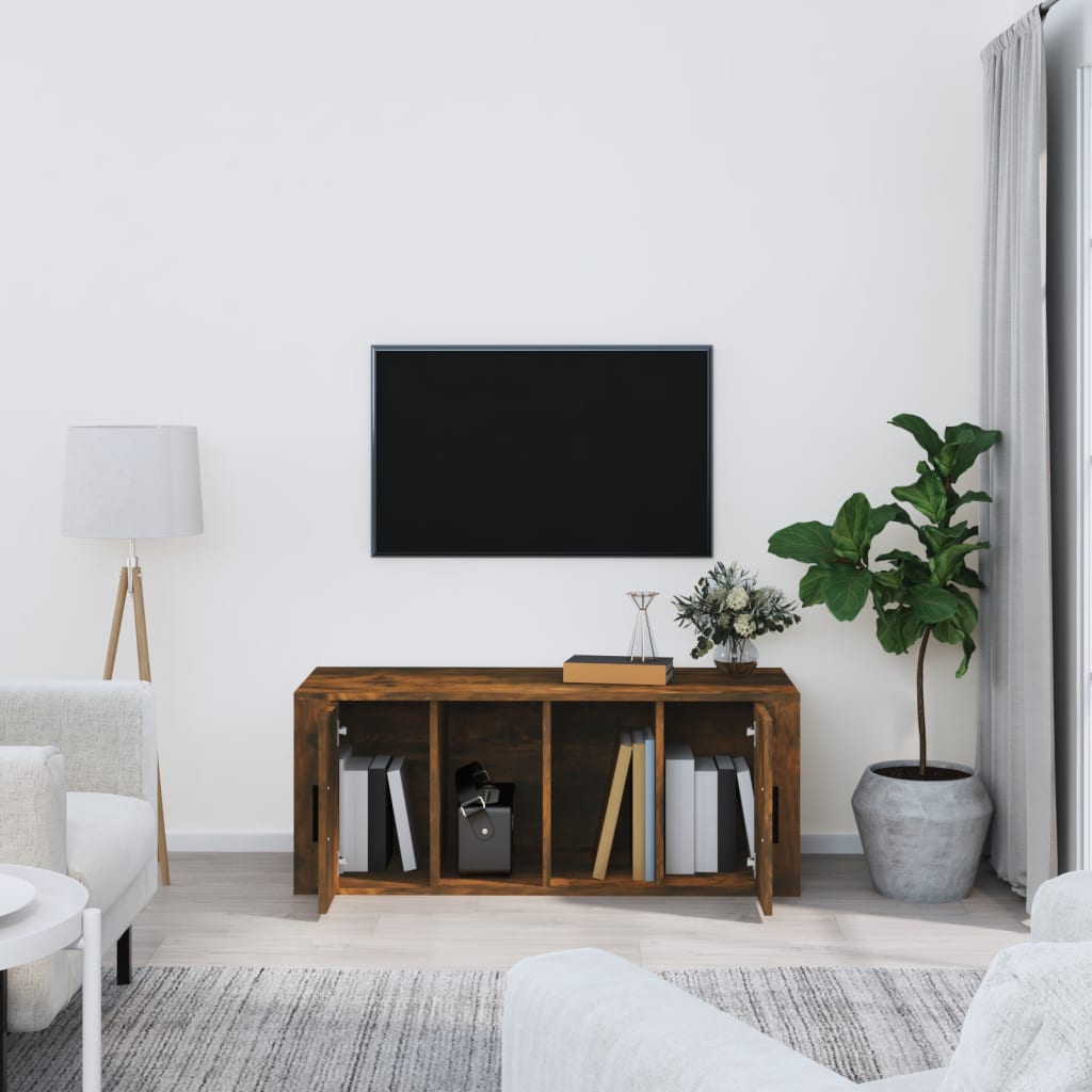 vidaXL Tv-meubel 100x35x40 cm bewerkt hout wit