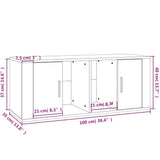 vidaXL Tv-meubel 100x35x40 cm bewerkt hout wit