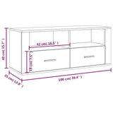 vidaXL Tv-meubel 100x35x40 cm bewerkt hout wit