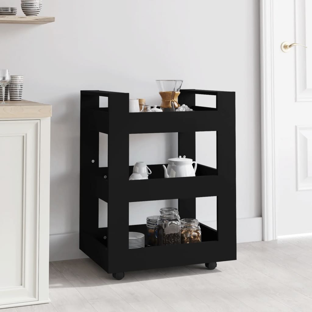 vidaXL Keukentrolley 60x45x80 cm bewerkt hout wit