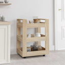 vidaXL Keukentrolley 60x45x80 cm bewerkt hout wit