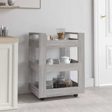vidaXL Keukentrolley 60x45x80 cm bewerkt hout wit